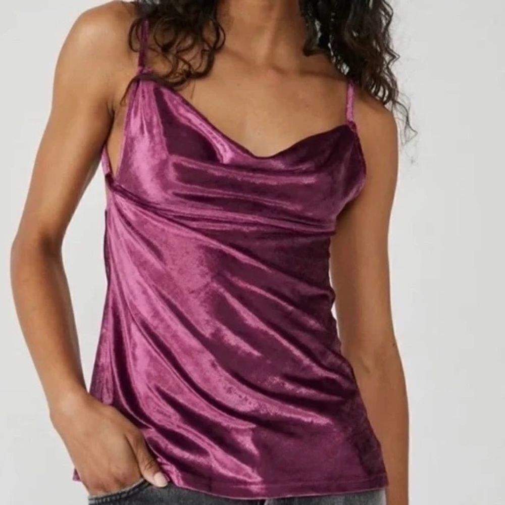 FREE PEOPLE All Night Velvet Tank NWT